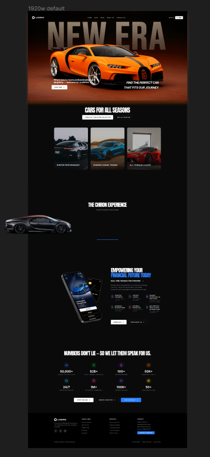 LuxeDrive Figma design