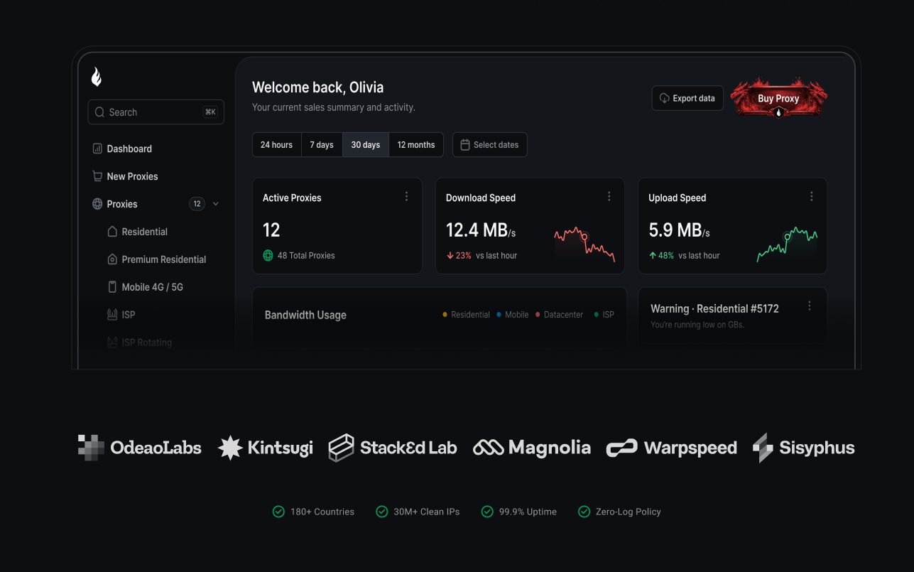 Proxy Management Interface